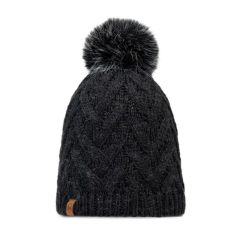 Buff Knitted & Polar Beanie / Caryn Graphite