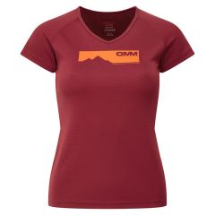 OMM Women's Bearing Tee-MEDIUM-Dark Red