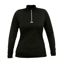 Paramo Ladies Cambia Zip-Neck Tshirt - Black/Silver