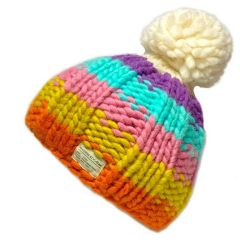 KuSan Bobble Hat Moss Yarn - Orange Rainbow