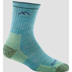 Darn Tough Women's Hiker Micro Crew Midweight with Cushion Hiking Sock - Aqua Heather